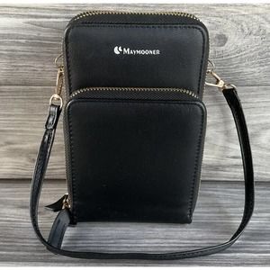 Maymooner Wrist Phone Bag for Women PU Leather Cell Phone Wallet .